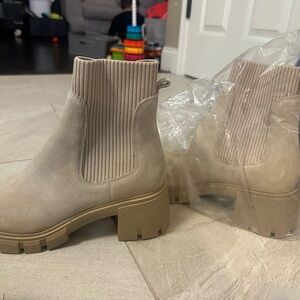 Steve Madden Beige Ankle Booties